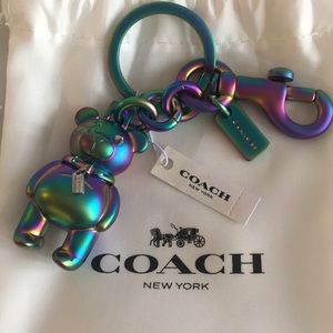 Coach Hologram Bear Keychain NWT